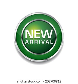 New Arrival Glossy Shiny Circular Vector Button