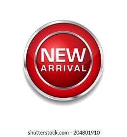 New Arrival Glossy Shiny Circular Vector Button