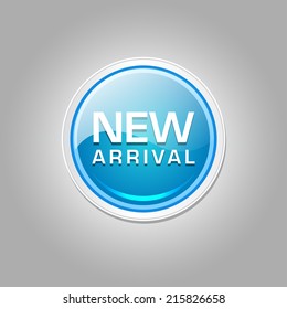 New Arrival Glossy Shiny Circular Vector Button