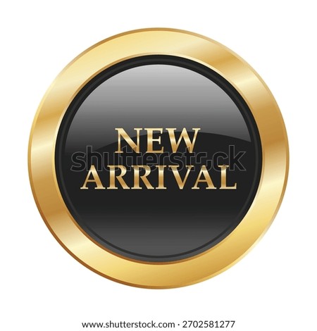 New arrival golden badge vector
