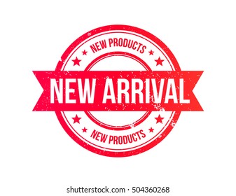 New Arrival Grunge Ribbon Stamp