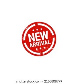 new arrival grunge rubber stamp isolated on white background. editable splatter