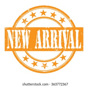 new arrival grunge rubber stamp on white, vector illustration