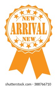 new arrival icon on a white, vector illustration 