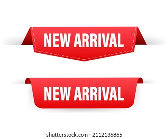 New arrival. Information poster brochure. Promotion sign. Banner promotion. Announcement poster concept. Vector stock illustration.