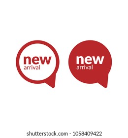 New arrival label set. Vector illustration