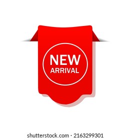 New arrival label. Special offer icon. Arrivals sign. New item from renewed collection, vector illustration.