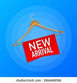 New arrival labels. Banner for clothes. Vector illustration.