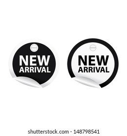 New arrival labels. Vector. 