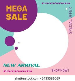 NEW ARRIVAL, MEGA SALE, special offer sale tag box with transparent background 300ppi