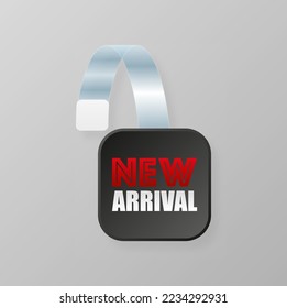 New Arrival Price tag. Advertising sale wobbler. Discount promotion. Vector illustration