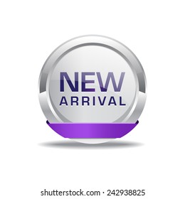 New Arrival Purple Circular Vector Button