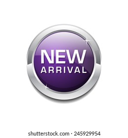 New Arrival Purple Circular Vector Button