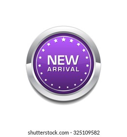 New Arrival Purple Circular Vector Button