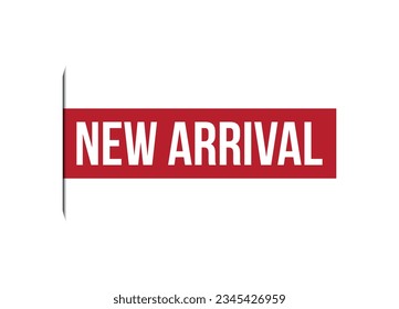 new arrival red banner design vector illustration