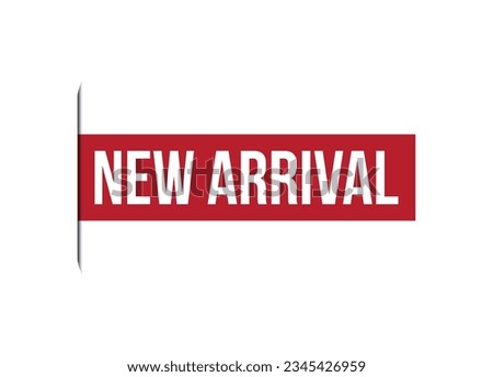 new arrival red banner design vector illustration