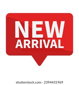 New Arrival In Red Rectangle Shape For Update Product Promotion Business Marketing Social Media Information
