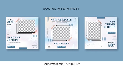 New arrival sale banner for social media post