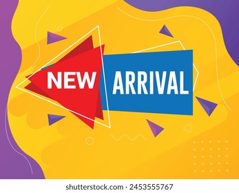 New Arrival Sale Banner, New Arrival Vector Label Template Design, New Arrival Poster design.