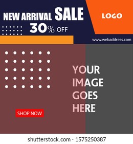 New arrival sale social media banner template design