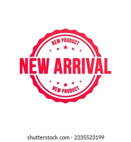 Nueva etiqueta de vectores de compras de llegada 