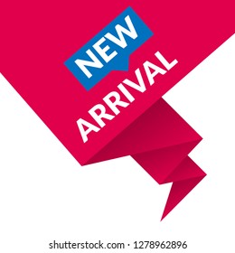 New Arrival sign speech bubble.