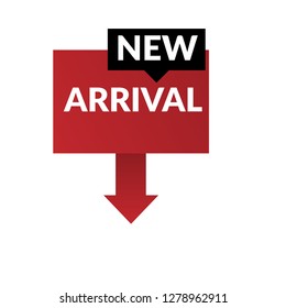 New Arrival sign speech bubble.