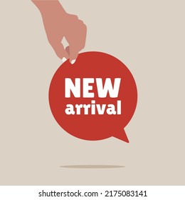 New Arrival sign speech bubble vector