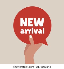 New Arrival sign speech bubble vector