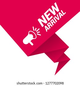 NEW ARRIVAL sign - speech bubble,sticker.tag.