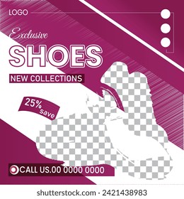 New arrival sneakers shoe sale social media banner.