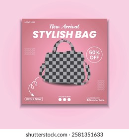 New arrival special Ladies bag social media post design