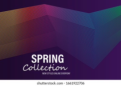 New arrival, spring collection banner or poster design.