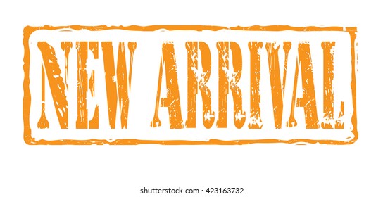 new arrival stamp on a white, vector illustration