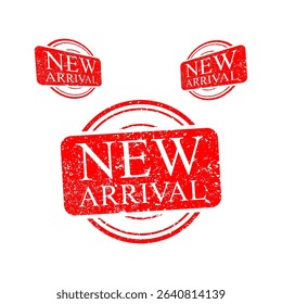 new arrival stamp set vector design