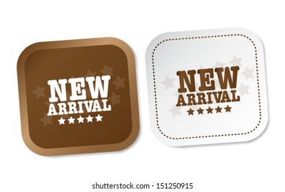 New arrival stickers