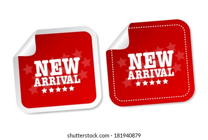 New arrival stickers