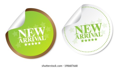 New arrival stickers