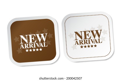 New arrival stickers