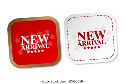 New arrival stickers