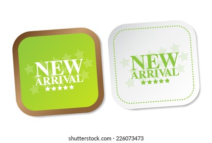 New arrival stickers