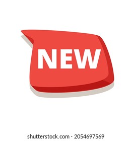Textfeld für neue Ankunft - rote weiße Schriftart