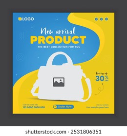 New arrival Vanity bag square banner design for women's bag sale social media post design
