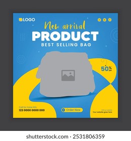 New arrival Vanity bag square banner design for women's bag sale social media post design