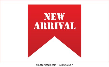 New arrival vector colored red. Transparent background. EPS 10