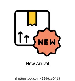 New Arrival vector Fill outline Icon Design illustration. Web store Symbol on White background EPS 10 File 