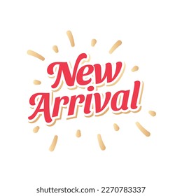 New arrival. Vector handwritten lettering. Template for card, poster, banner, print for t-shirt.