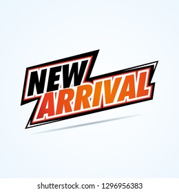 New arrival vector illustration, Props Design element arriving soon at the shop.