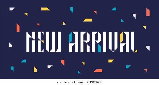 New arrival vector illustration for retail and stores. Promotion banner, design element for new collection arriving to shop