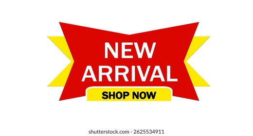 Vetor New Arrival. Para etiqueta, banner, adesivo, ícone, cartaz, sinal do produto. Ilustração vetorial.